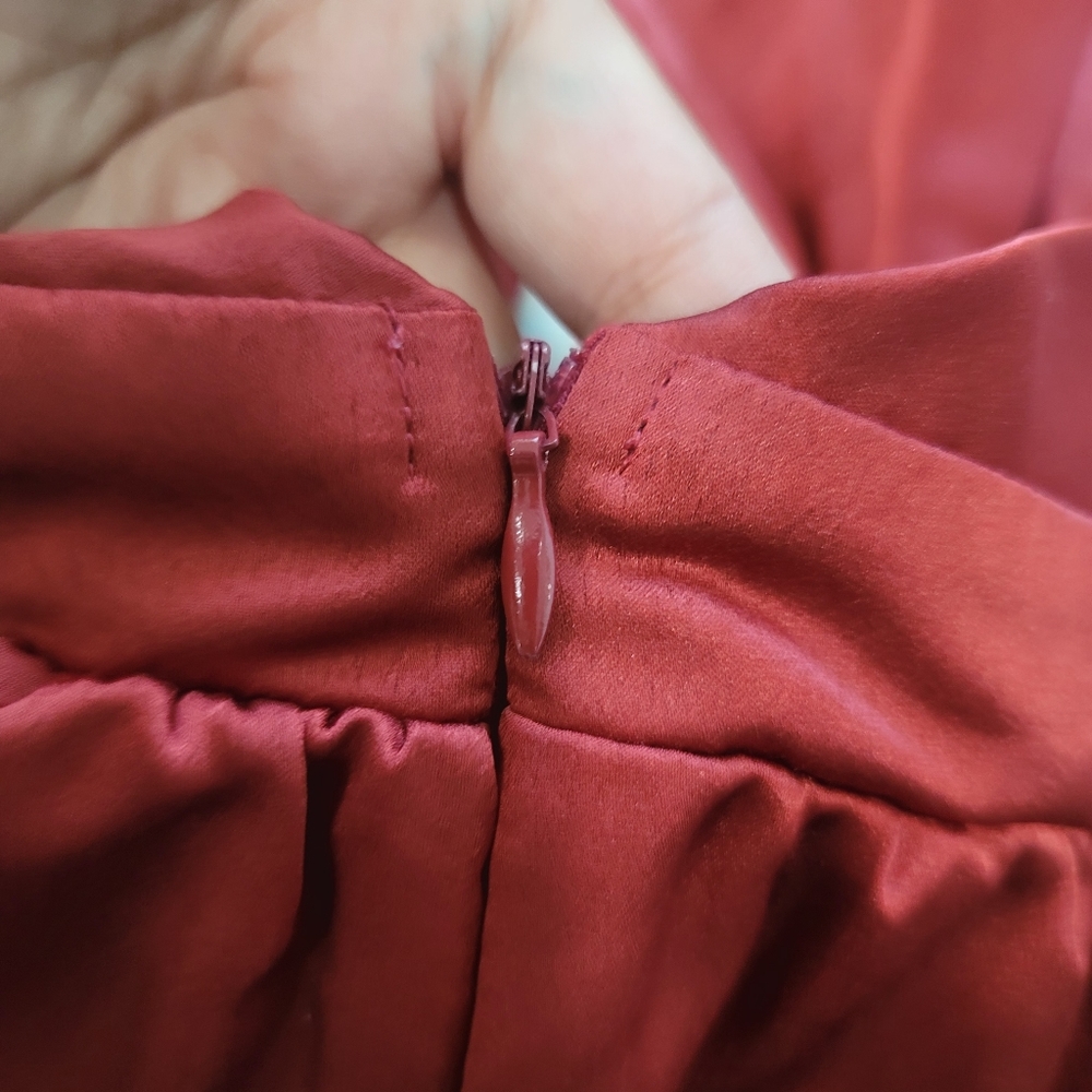 Misguided Red/Burgundy Halter Neck Wideleg Jumpsuit size 6 - Picture 14 of 16